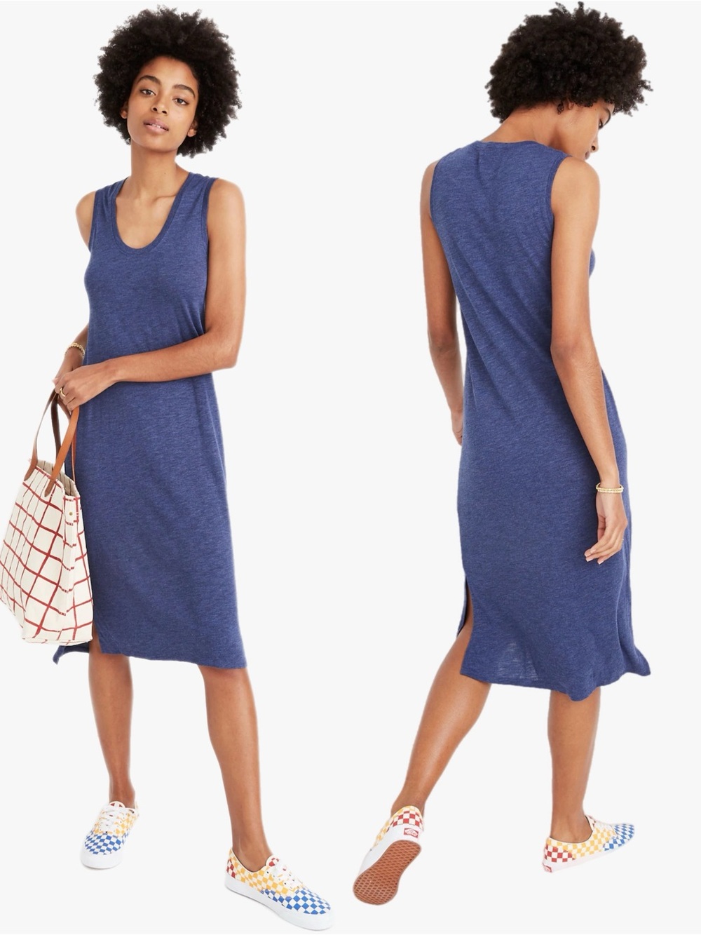 Madewell Jersey Tank Dress Heathered Navy Blue Women’s Size XXS